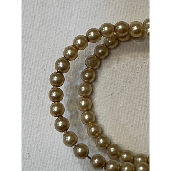 Vintage Pearl Wrap Bracelet Expandable Memory Wire Toddler Child Small - Picture 12 of 15